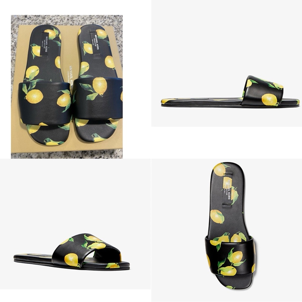 Michael Kors Collection Delphine Runway Printed Leather Sandals Size IT 40